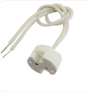 [CBO60292] GU5,3 Lamphouder met draad (10cm) - Keramiek voor MR16 12V lampen