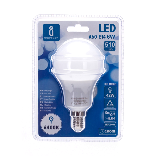 [A175474] LED A5 A55 E14 6W 6400K 480Lm