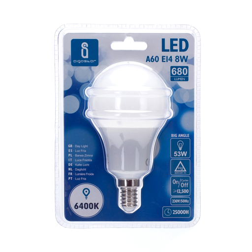 [A175511] LED A5 A55 E14 8W 6400K 680Lm
