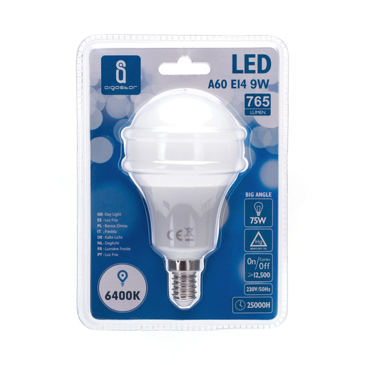 [A175535] LED A5 A55 E14 9W 6400K 720Lm
