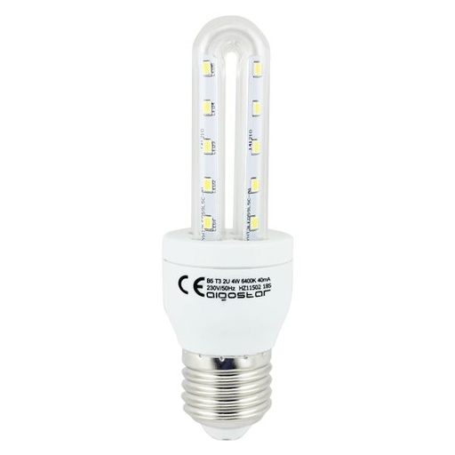 [A176082] LED B5 T3 2U E27 10W 3000K 750Lm