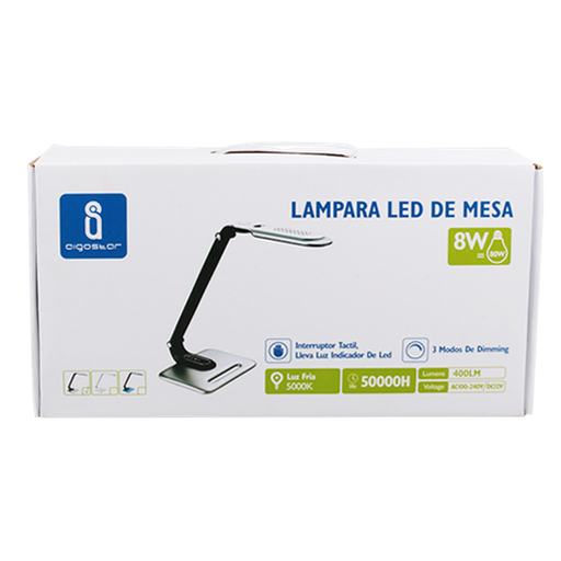 [A178741] LED Bureau -Tafellamp 05 zilver/zwart 8W