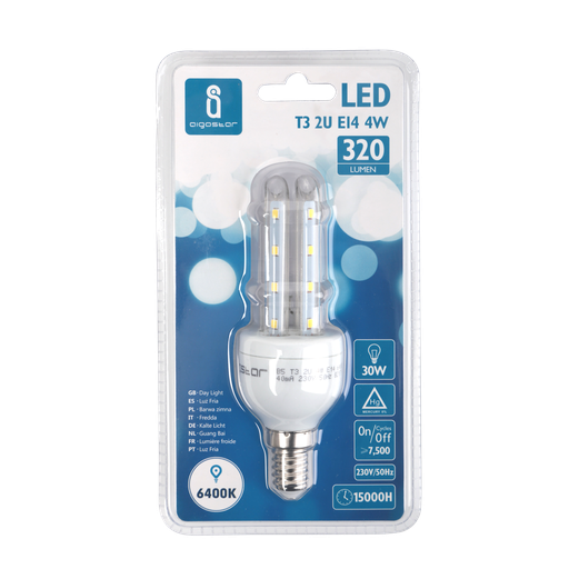 [A182359] LED B5 T3 2U E14 4W 6400K 320lm