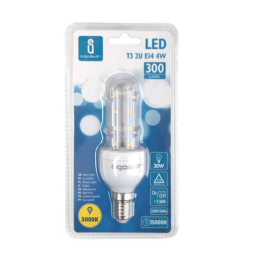 [A182366] LED B5 T3 2U E14 4W 3000K 300Lm