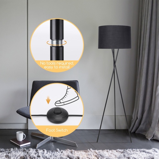 [A218225] Metalen vloerlamp