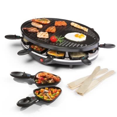 [D09038G] DOMO Raclette-grill 1200W 8 personen