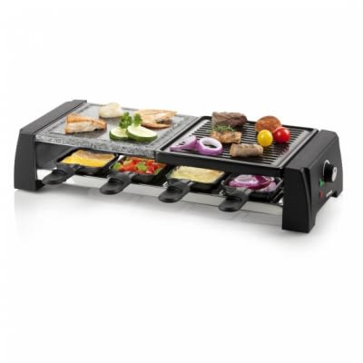 [D09190G] DOMO Steengrill-grill-raclette 8 personen