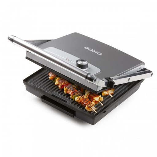 [D09225G] DOMO Panini grill inox, cool touch