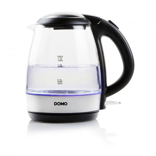 [D09218WK] DOMO Waterkoker glas+inox 1,2L
