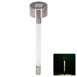 Aigostar LED Solar Sfeervolle Gazonverlichting RVS Bubble Stick met Staak 2700K