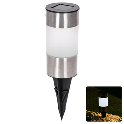 Aigostar LED Solar Sfeervolle Gazonverlichting RVS Smalle Kolom 6500K