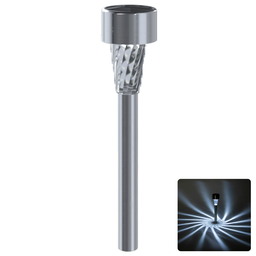 Aigostar LED Solar Sfeervolle Gazonverlichting RVS schuine schroefdraad 6500K