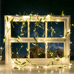 Aigostar Namaakplanten op zonne-energie lijn olijfblaren 2m+5m 50LED