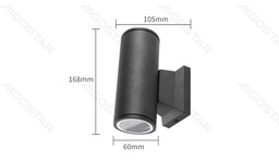 Aigostar Dubbele Kop Wandlamp Zwart (Zonder Lichtbron) GU10