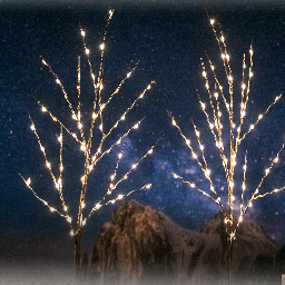 Aigostar Namaakplanten op zonne-energie in de grond wijnrank 2m+1m 140LED
