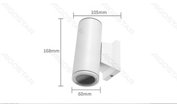 Aigostar Dubbele Kop Wandlamp Wit (Zonder Lichtbron) GU10