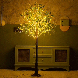 Aigostar Namaakplanten op zonne-energie boom olijfblad 2m+H1,8m 285LED