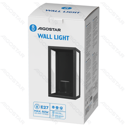 Aigostar Vintage Wandlamp Zwart (Zonder Lichtbron) E27