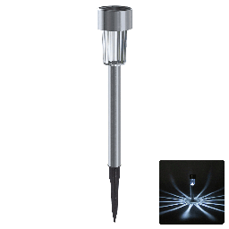 Aigostar LED Solar Sfeervolle Gazonverlichting RVS Recht 6500K