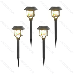 Aigostar LED Gazonverlichting op Zonne-energie (4 stuks) RGB